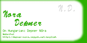 nora depner business card